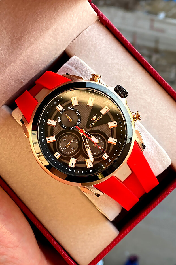 Men's wristwatch steel band 2 years warranty waterproof boxed