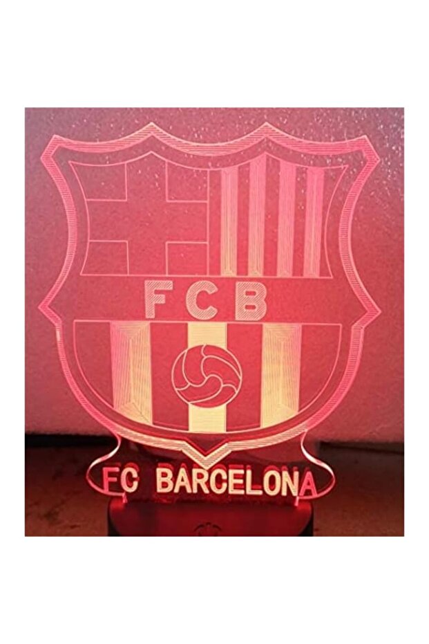 3D Lamp ILLUSION LED Night Light with USB Powered Touch Control and Remote Control, 14 Lights, Football Team Barcelona