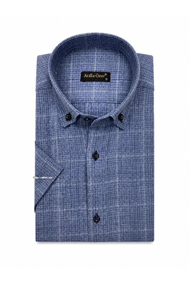 Atilla Özer Short Sleeve Classic Pocket Men's Shirt 7661