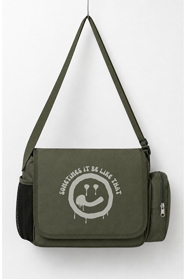 Unisex Sometimes It Be Like That Written Messenger Bag