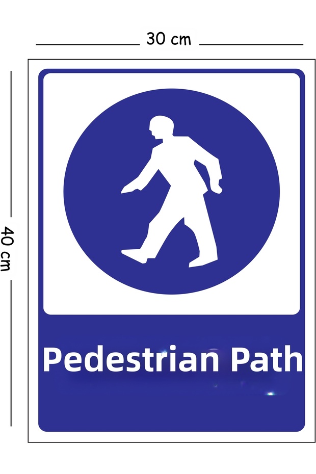 Metal Pedestrian Crossing 30X40 cm A3 Warning Work Safety Sign