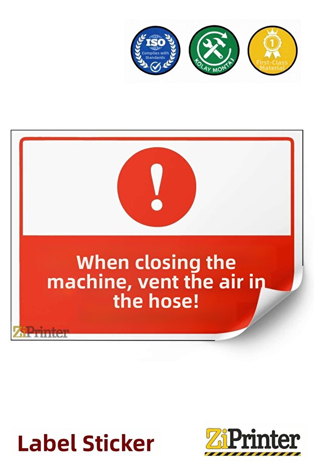 Attention: There Is a Fault, Operate at Your Own Risk Warning Sign Sticker 15X21 cm