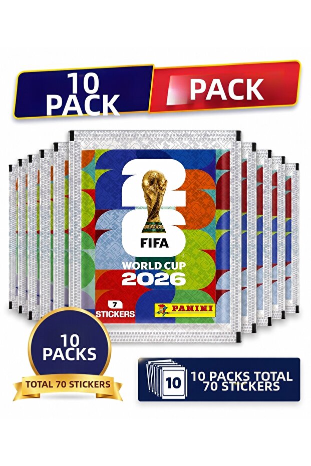 Fifa World Cup 2026 Official Sticker Pack – 10 Packs