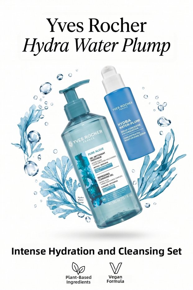 Hydra Water Plump Intensive Moisture and Purification Set Cleansing Gel 390 ml + Serum 30 ml