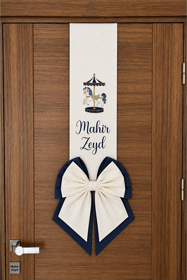 Single-Sided Carousel Visual Double-Layered Bow Door Decoration (1 Piece)
