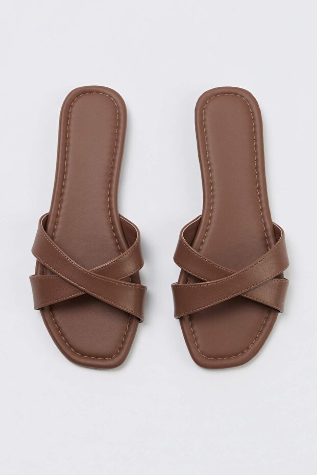 Kahverengi Kadın Terlik TAKSS26TE00030