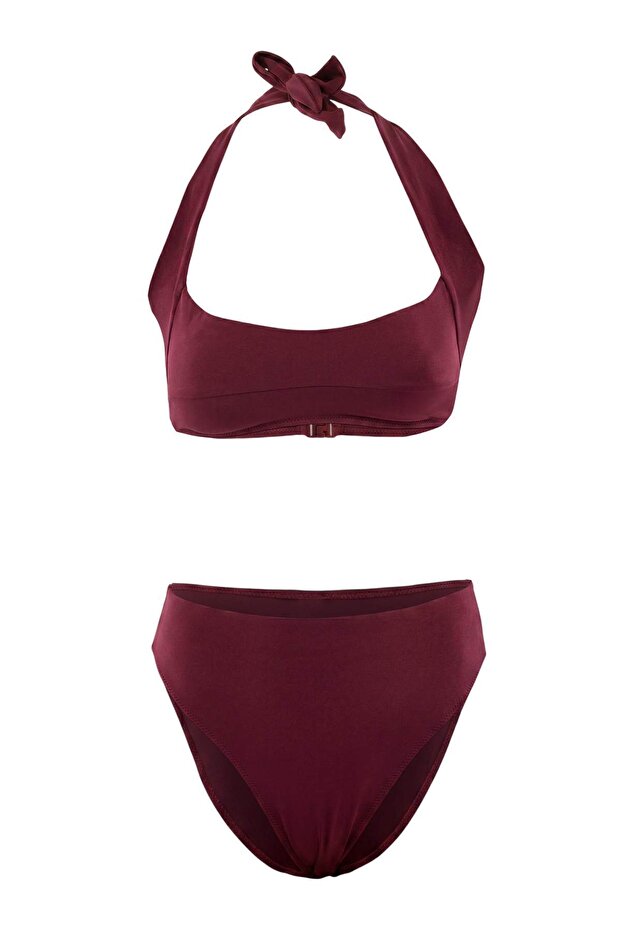 Mürdüm Kaplı Regular Klora&Suya Dayanıklı Uzun Ömürlü LYCRA® XTRA LIFE Bikini Takımı TBESS26BT00147 - 1