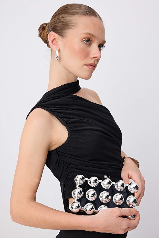 Gümüş Kadın Portföy & Clutch Çanta TAKSS26PY00020