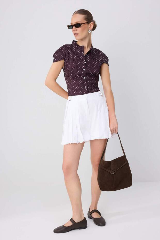 White Balloon Shorts Twoss26Sr00269