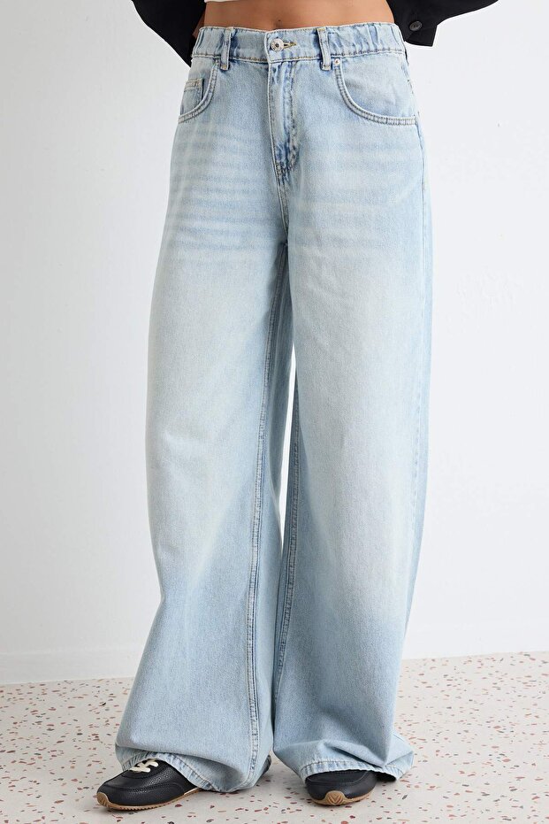 Mavi Yüksek Bel Ekstra Wide Leg Palazzo %100 Pamuk Non-Stretch Jeans TWOSS25JE00179 - 3