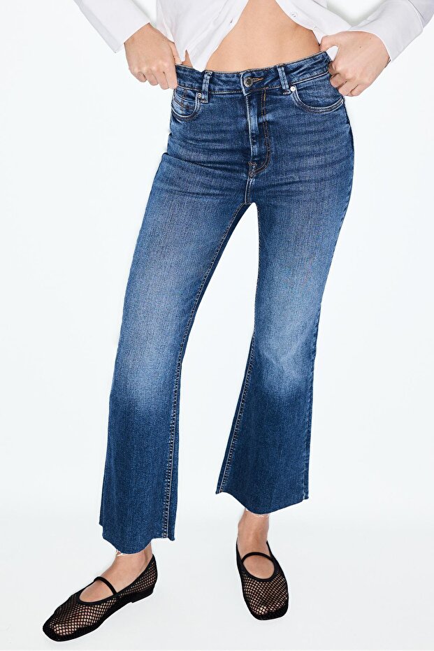 D78 Cropped Çan Paça Jean - 3