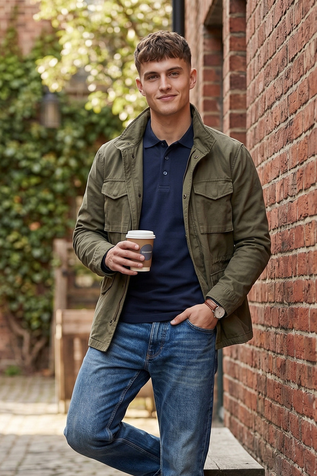 Security Shirt Collar Sweatshirt