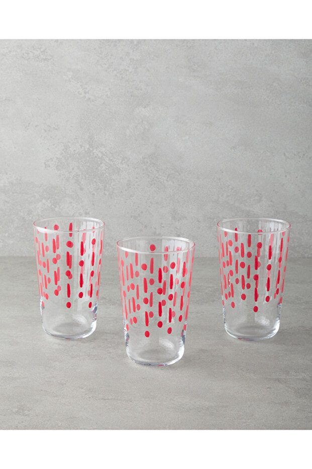 Fusion Glass 3 Glasses 400 ml Pink