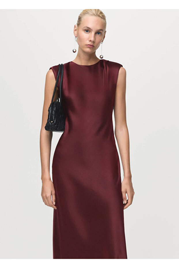 Satin Slim-Fit Dress