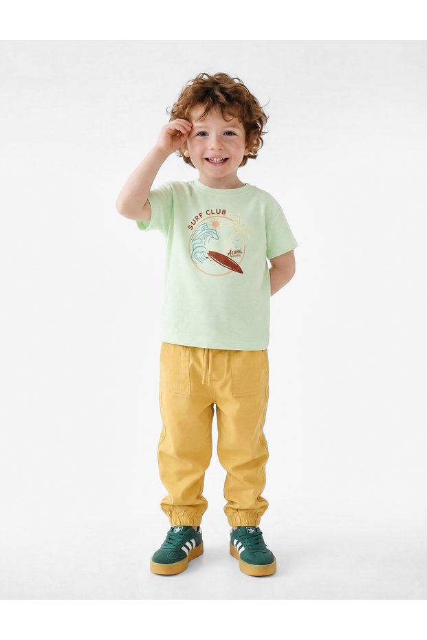 Cotton Short Sleeve Crew Neck Embroidered T-Shirt