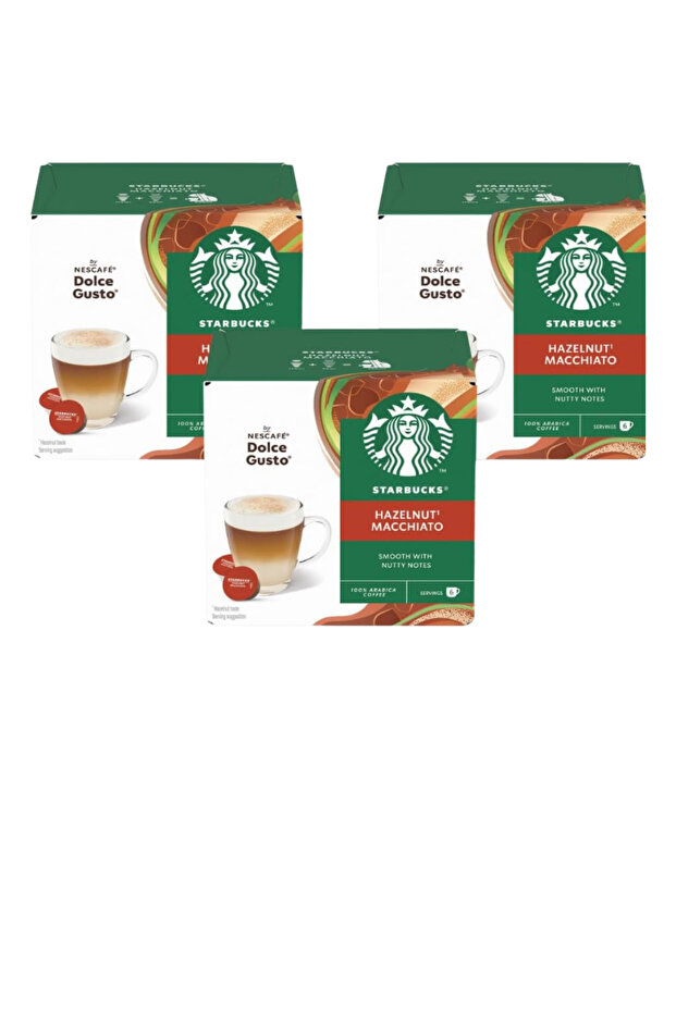 Hazelnut Macchiato By Nescafe Dolce Gusto 12 Capsules, Pack of 3