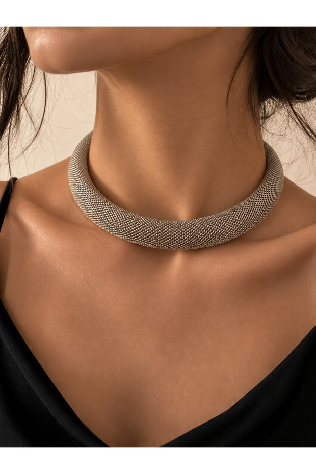 Steel mesh necklace