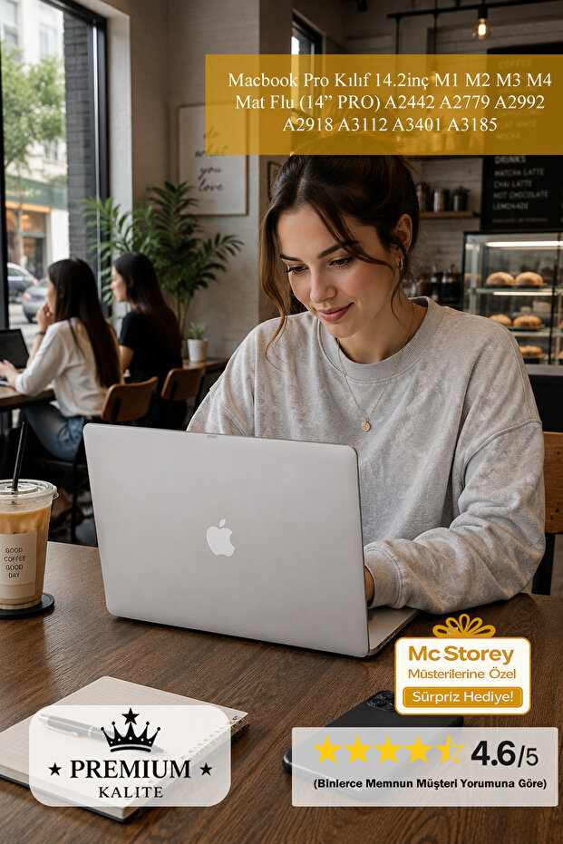 Macbook pro case 14.2 inch m1 m2 m3 m4 matte flu (14" pro) a2442 a2779 a2992 a2918 a3112 a3401 a3185