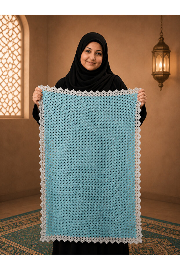 سجادة صلاة من سلسلة Spotted مصنوعة يدويًا (قص مستقيم)