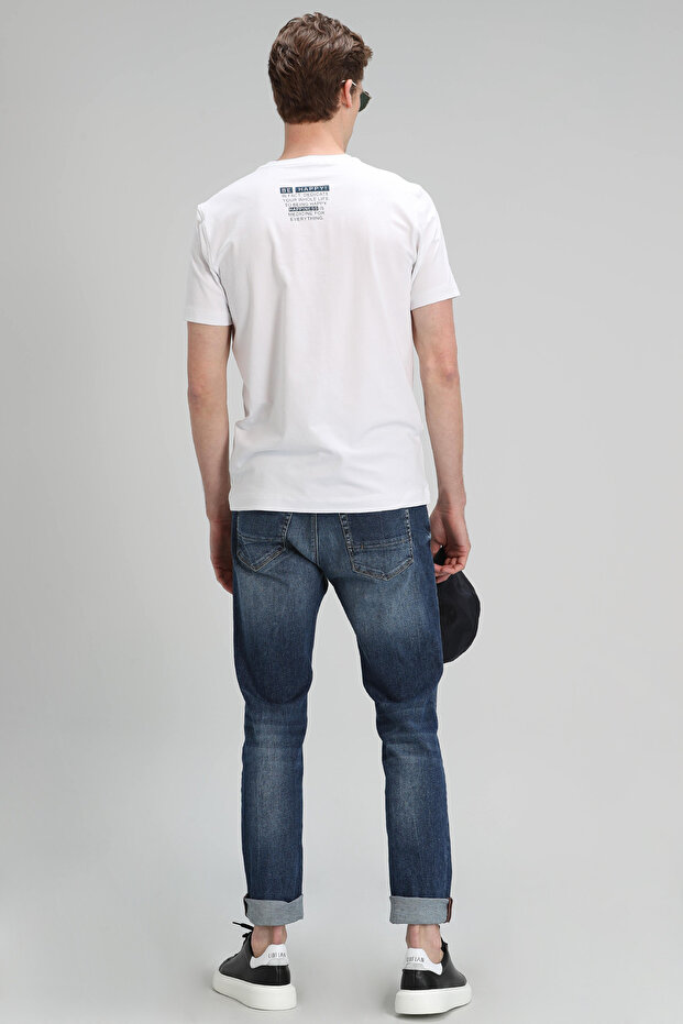 Timur Erkek Basic Tişört Beyaz - 4