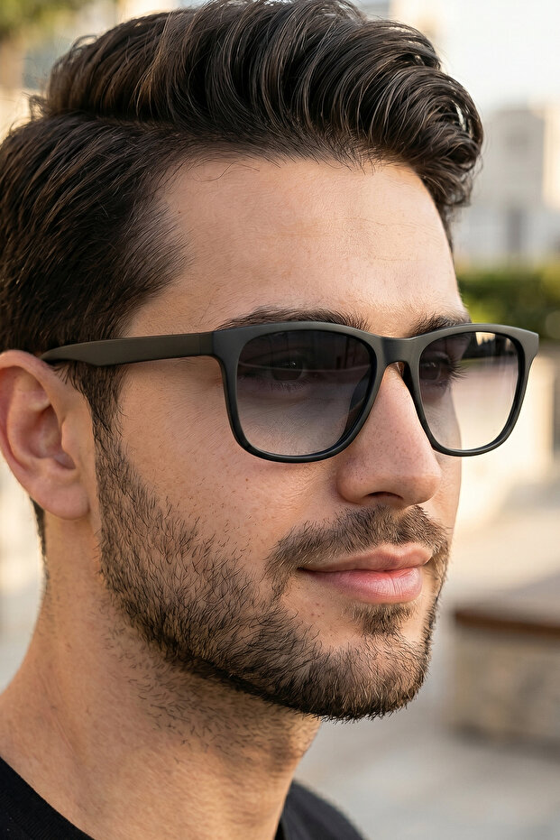 Matte Black Men's Sunglasses with Polarized Lenses with Uv400 Protection 1315 C0101M