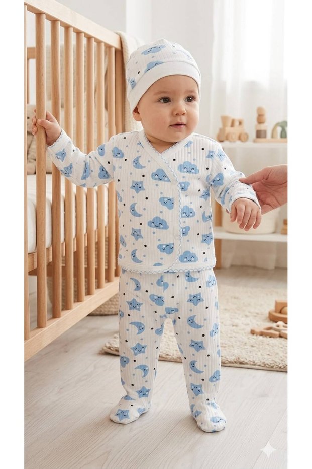 0-3 Months Baby Sets, Baby Bodysuit, Booties Pants, Hat 3-Piece Set, Baby Girl Sets
