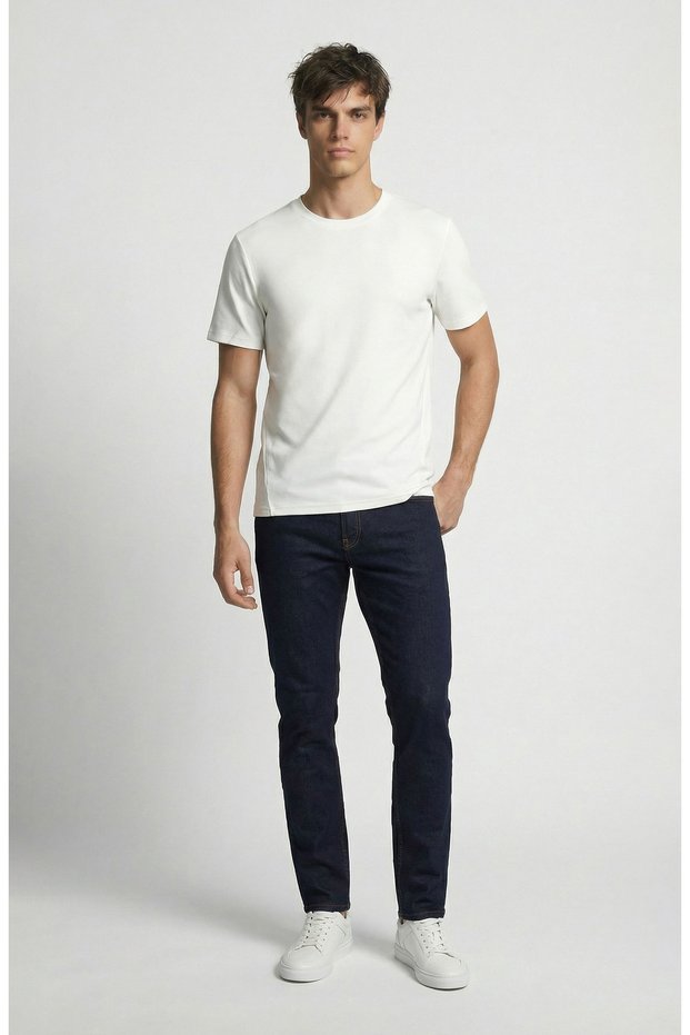 Lacivert 5 Cep Denim Pantolon