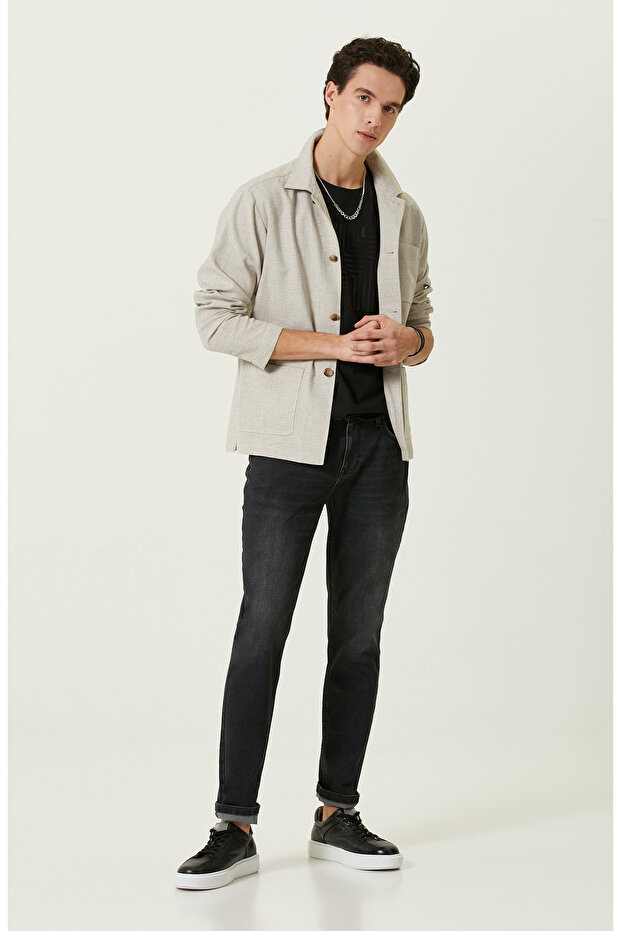 Bej Jakarlı Blazer Ceket - 2