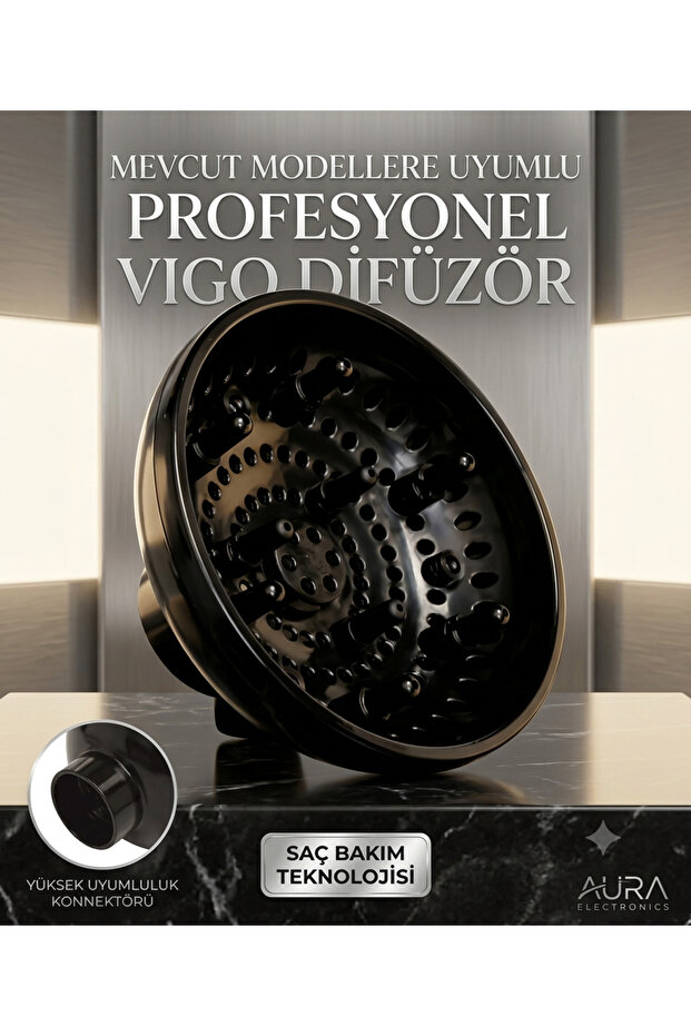Dalgalı saç kurutma aparatı Vigo diffusor - 7