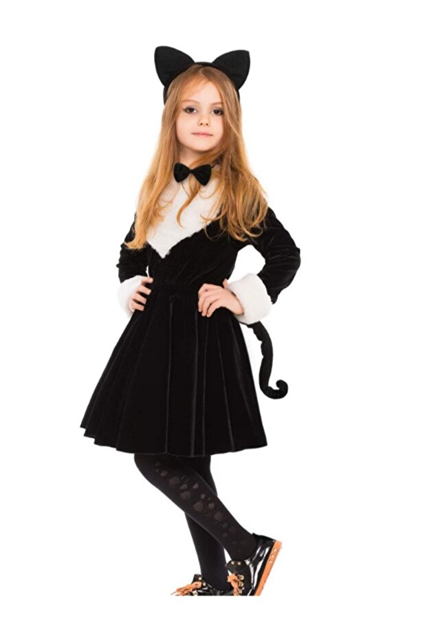 Cat Set of 3 Costume Accessories Crown + Tail + Bow Tie (1 Piece)