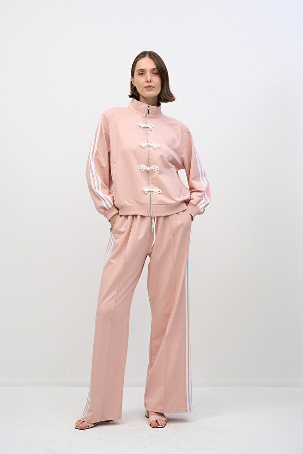 Retro Striped Tracksuit Set - 1