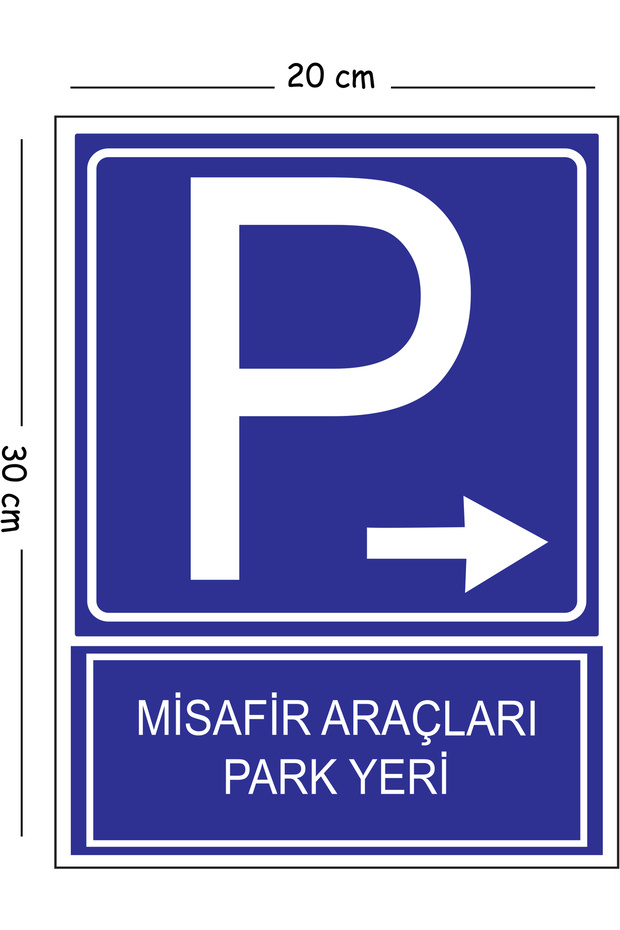 Metal Guest Vehicles Parking Right 20X30 cm A4 Warning Work Safety Sign