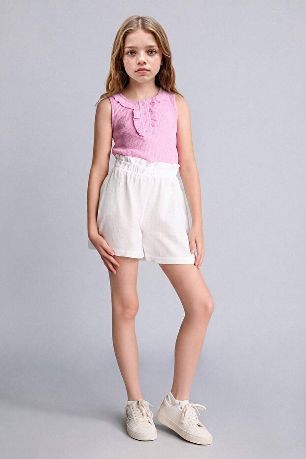 100% Cotton Muslin Shorts for Girls I0059A826Hs