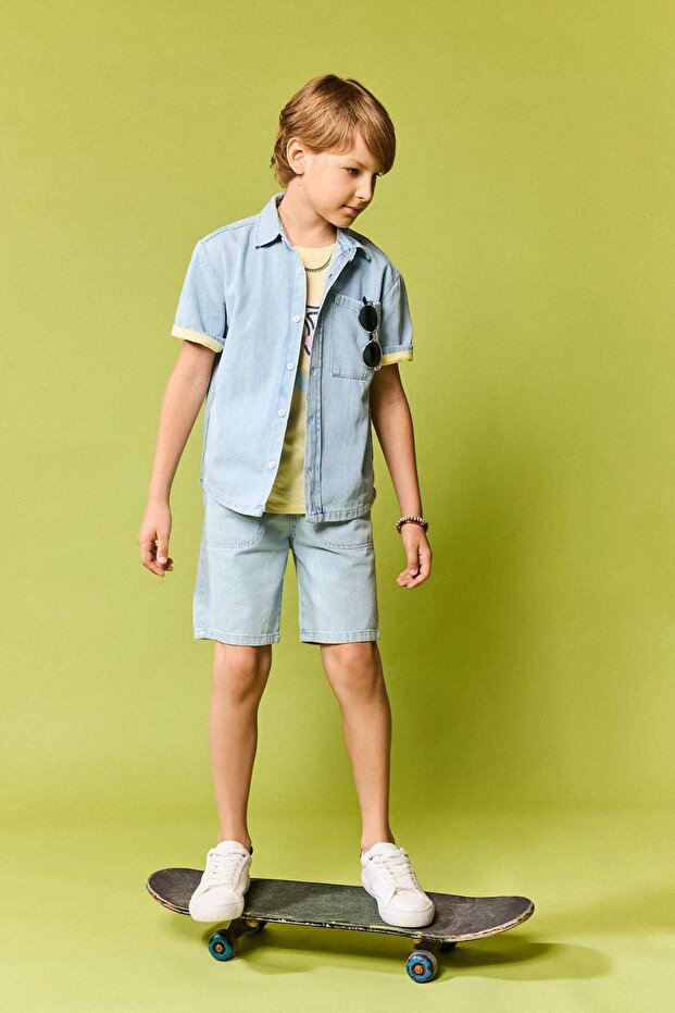 100% Cotton Jean Shorts for Boys H7567A826Hs