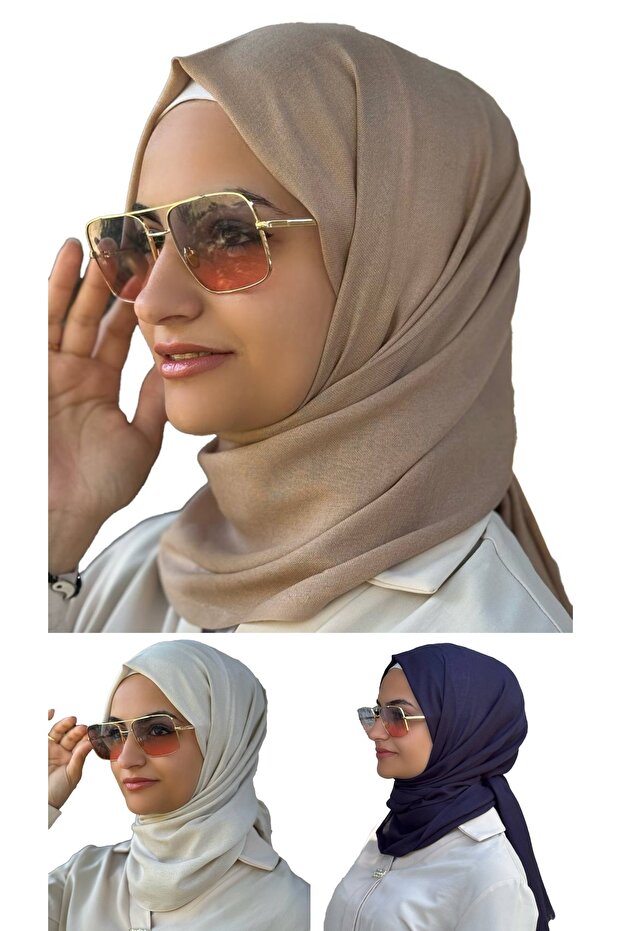 3 Pieces of Pashmina Viscose Fabric, 125 Grams Each