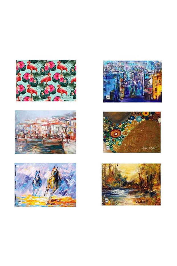 رسم دفتر 35x50 15 ورقة لون حاد حلزوني (304515-99)