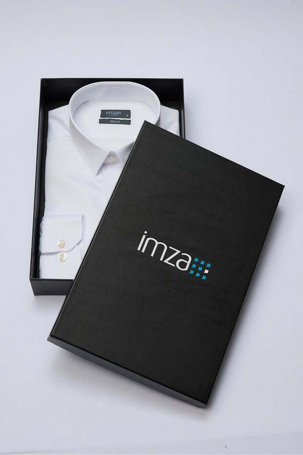 White Hard Collar Pocketless Slim Fit Classic Cotton Pack Shirts 1004255324