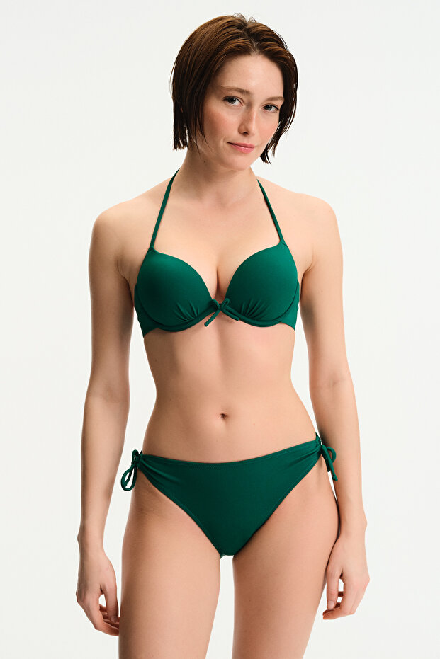 Grüner Ring-Bikini-Unterteil mit niedriger Taille - 4