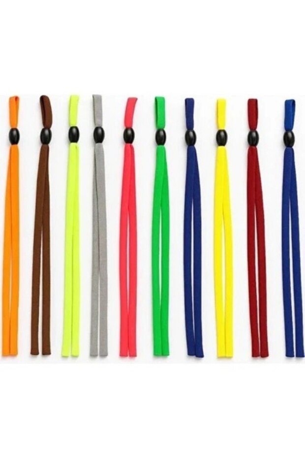 5 Pieces of Mixed Color Adjustable Sports Glasses and Athlete Strap - Comfortable Fabric Cord Multi-Color Strap