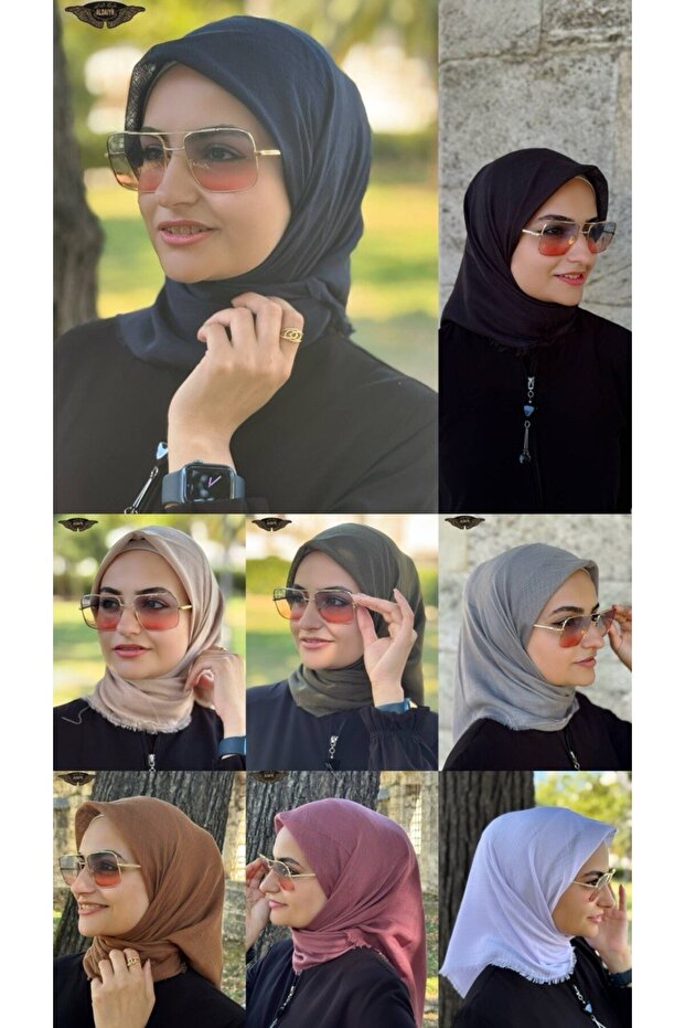 8 أوشحة مزينة بزخارف مطرزة