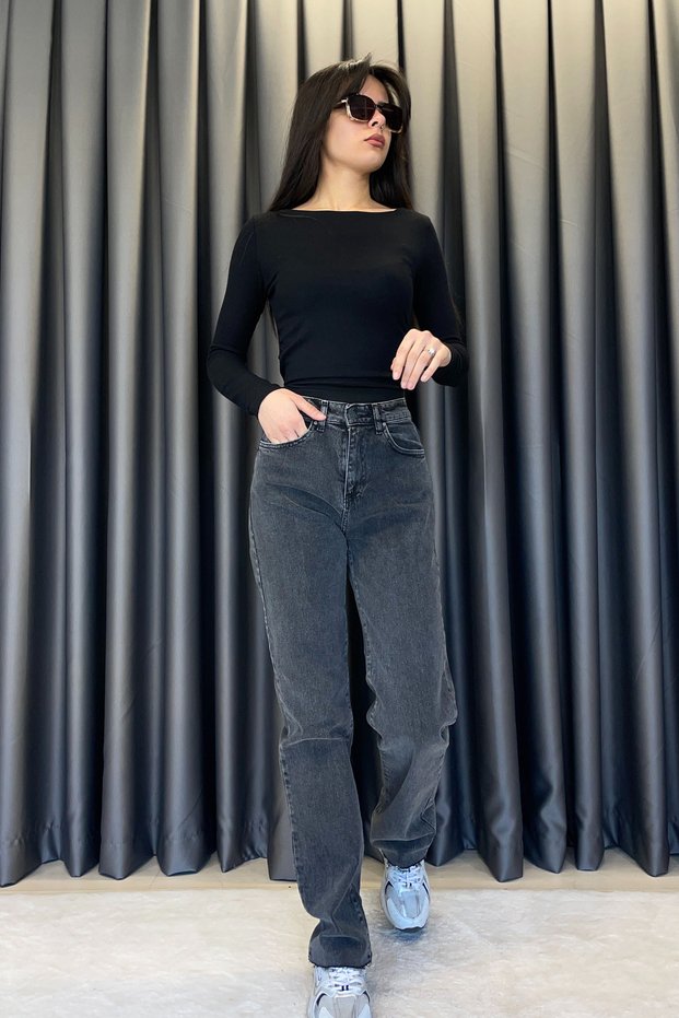 Paça Ke Glittery Straight-Leg Jeans - Anthracite Anthracite