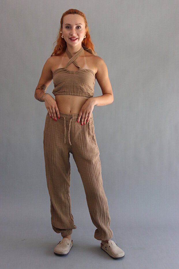 Muslin Elastic Waist Pants