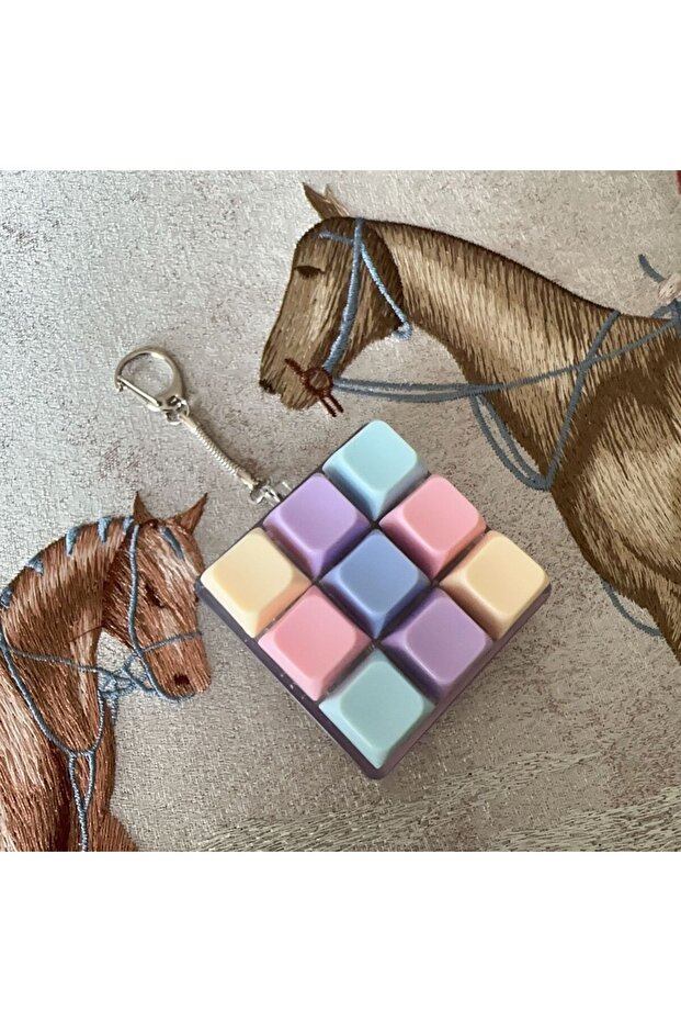9 Keys-F Keys Button Keycap Fidget Keychain Finger Keyboard Caps Toy Decompression Keychain Stress R