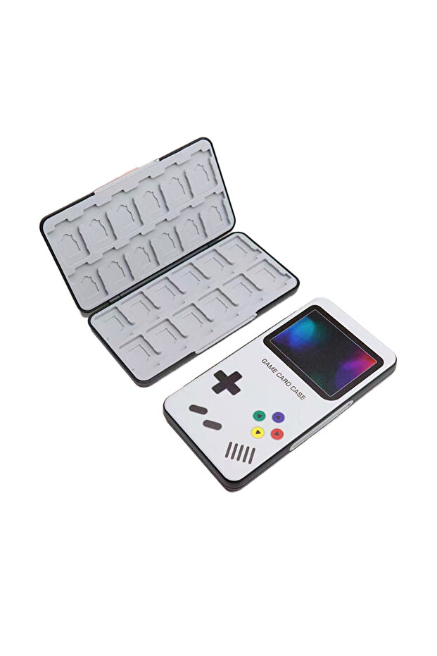 24 card slots-12 Magnetic 24 in 1 Game Card Case Holder Hard Shell Protective Game Card Silicone Lin
