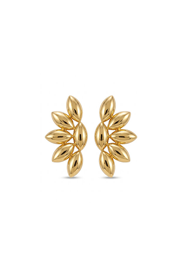 Steel Gold Greenhouse Earrings