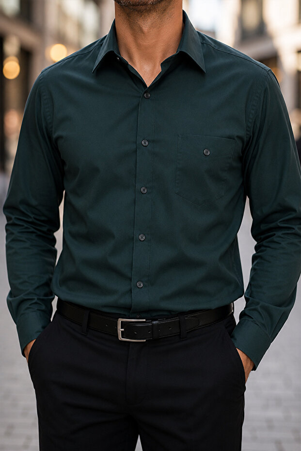 Men's Classic Shirt Regular Fit Long Sleeve 100% Cotton Breathable Stylish Office Casual