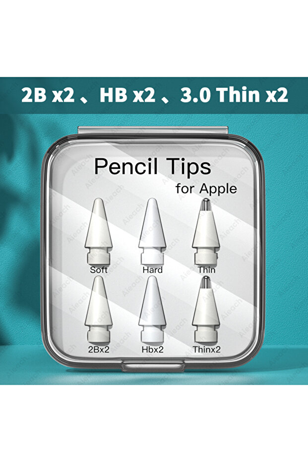 رؤوس أقلام رصاص بديلة 2B × 2 و HB × 2 و 3.0 × 2، 3/6 قطع، طبقتان، 2B و HB، رفيعة، ناعمة، صلبة