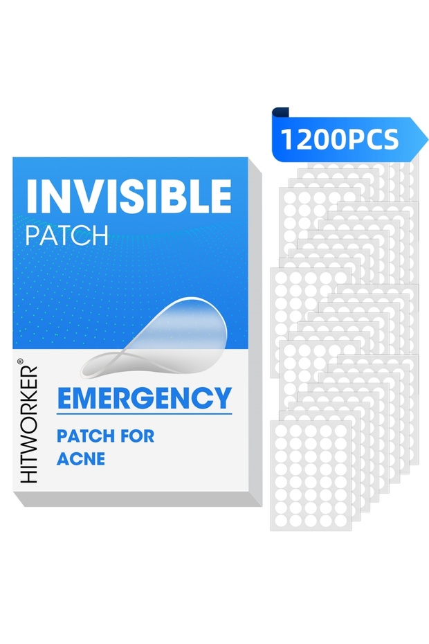 1200pcs HITWORKER® Acne Patches 1200 Hydrocolloid Round Acne Patches | 400/800 Strong Absorption Acn