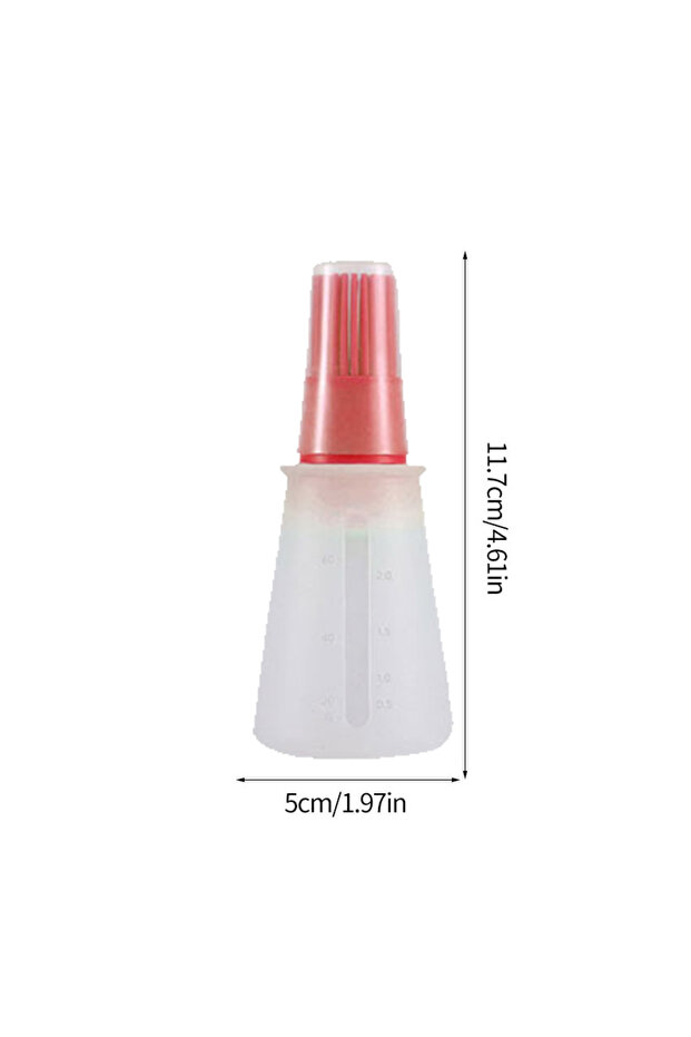gjys-red Silicone Heat-resistant Food Grade Kitchen Baking Oil Dispenser With Small Brush Kitchen Ba