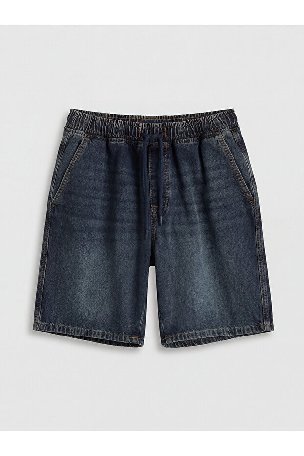 Lcw Jeans Indigo Comfortable Fit Men's Jean Shorts